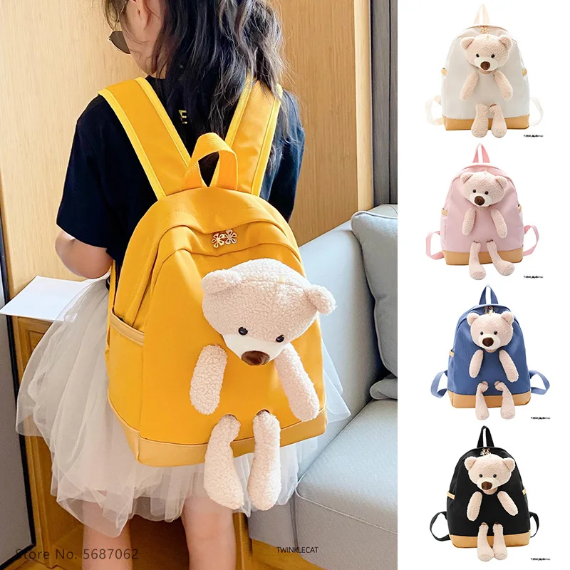 Baby Backpack 3-8 Yrs Bags Bear Girls Boys Cartoon Animal 2021 Children's Home Snacks Toys Storage Bag kindergarten Schoolbags