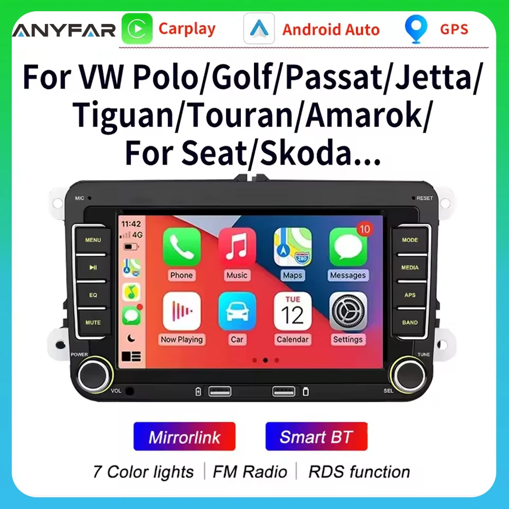 

Авто Carplay радио GPS для VW Volkswagen VW Golf GTI GTR Caddy New Beetle Sharan Amarok WiFi автомобильный плеер