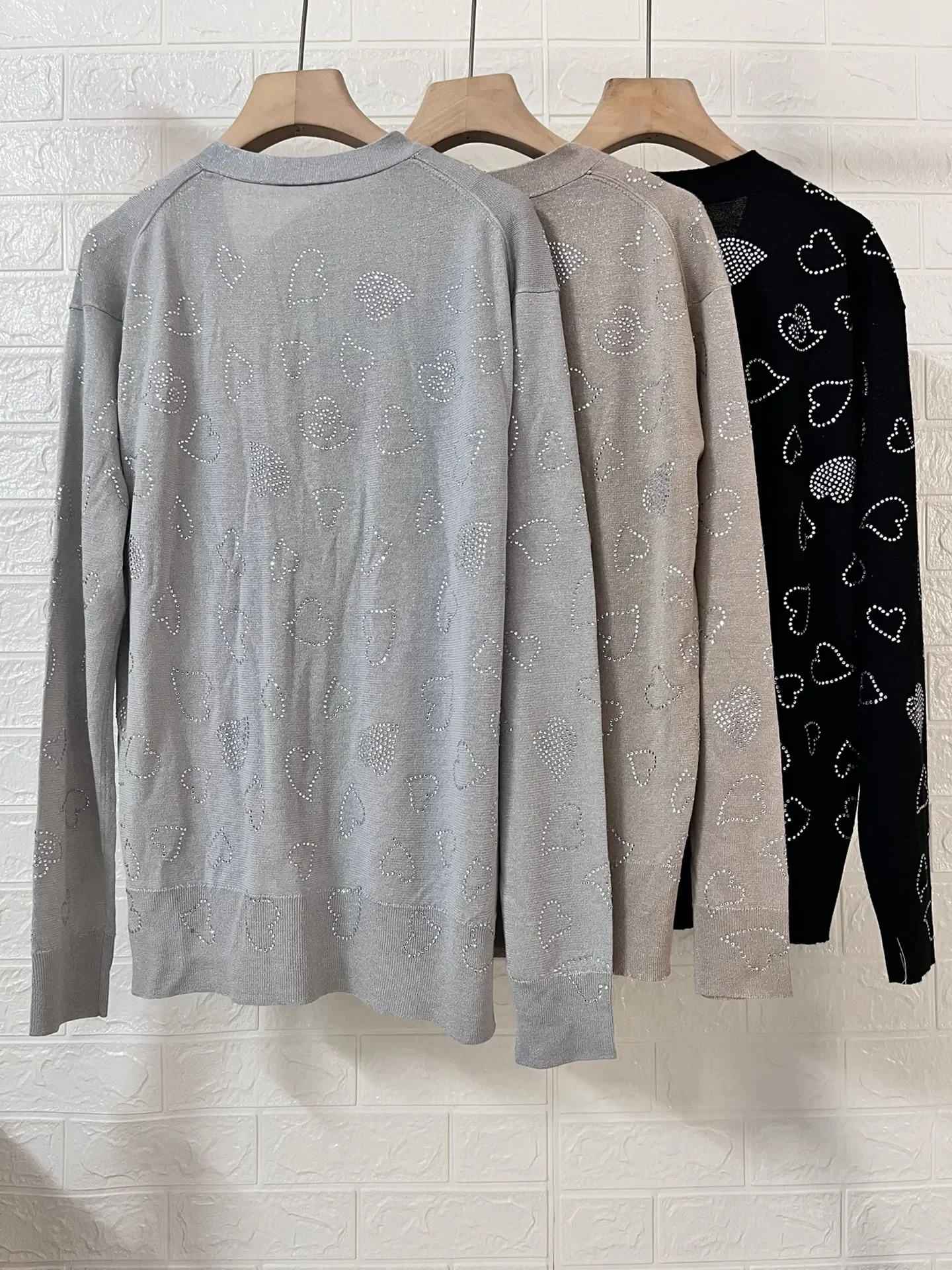 Весенний женский 100% льняной вязаный кардиган в форме сердца с ромбовидным