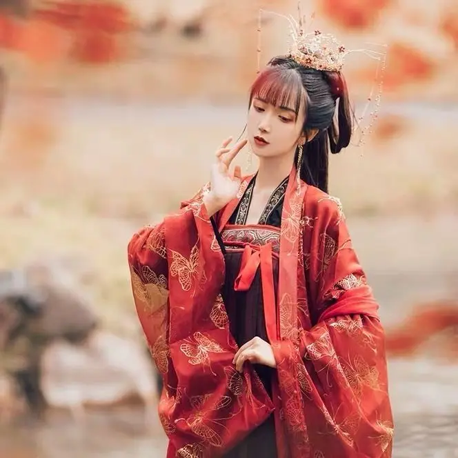 2021 платье ханьфу костюм для народных танцев традиционный китайский национальный