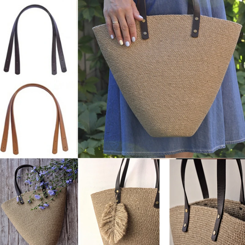 

2PCS Bag Belt Detachable PU Leather Handle Lady Shoulder Bag DIY Replacement Accessories Handbag Band Handle Strap Band