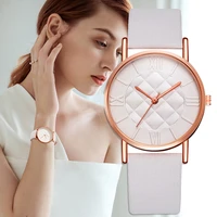 fashion women leather band dress quartz wrist watches luxury top brand white casual ladies wristwatch relogio feminino