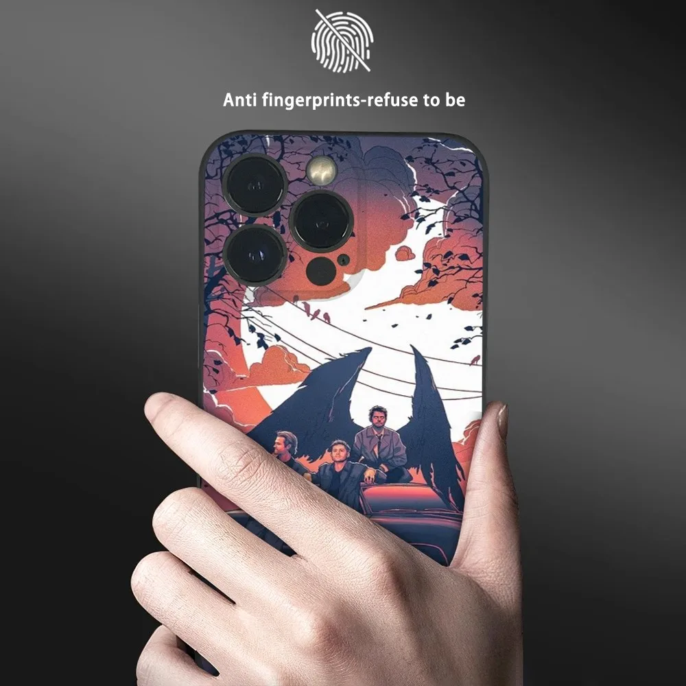 Чехол для телефона S-Supernaturals с ТВ-шоу iPhone 16 15 14 13 Pro Max Plus Mini Frosted Soft Shell Funda