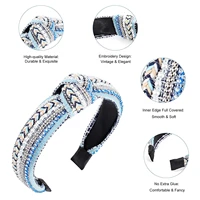 hair band 2022 ethnic wind diamond sequined pearl headband hairpin pressure hair knotted fabric headband accessories for girls