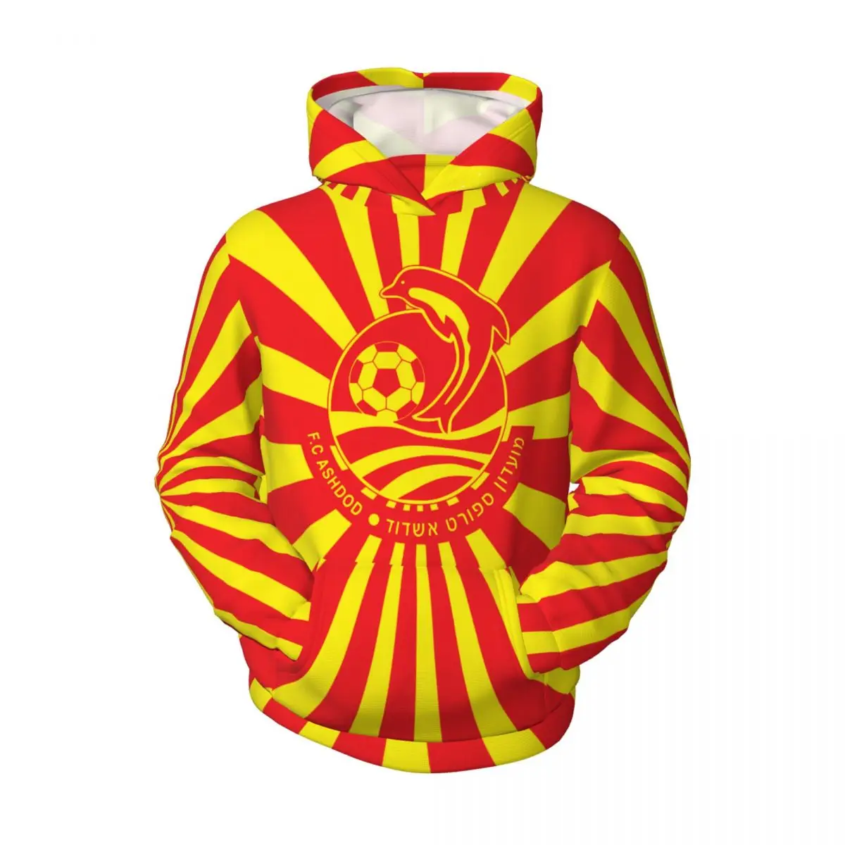 Детский пуловер с капюшоном Ashdod FC Толстовка для молодежи Детские повседневные