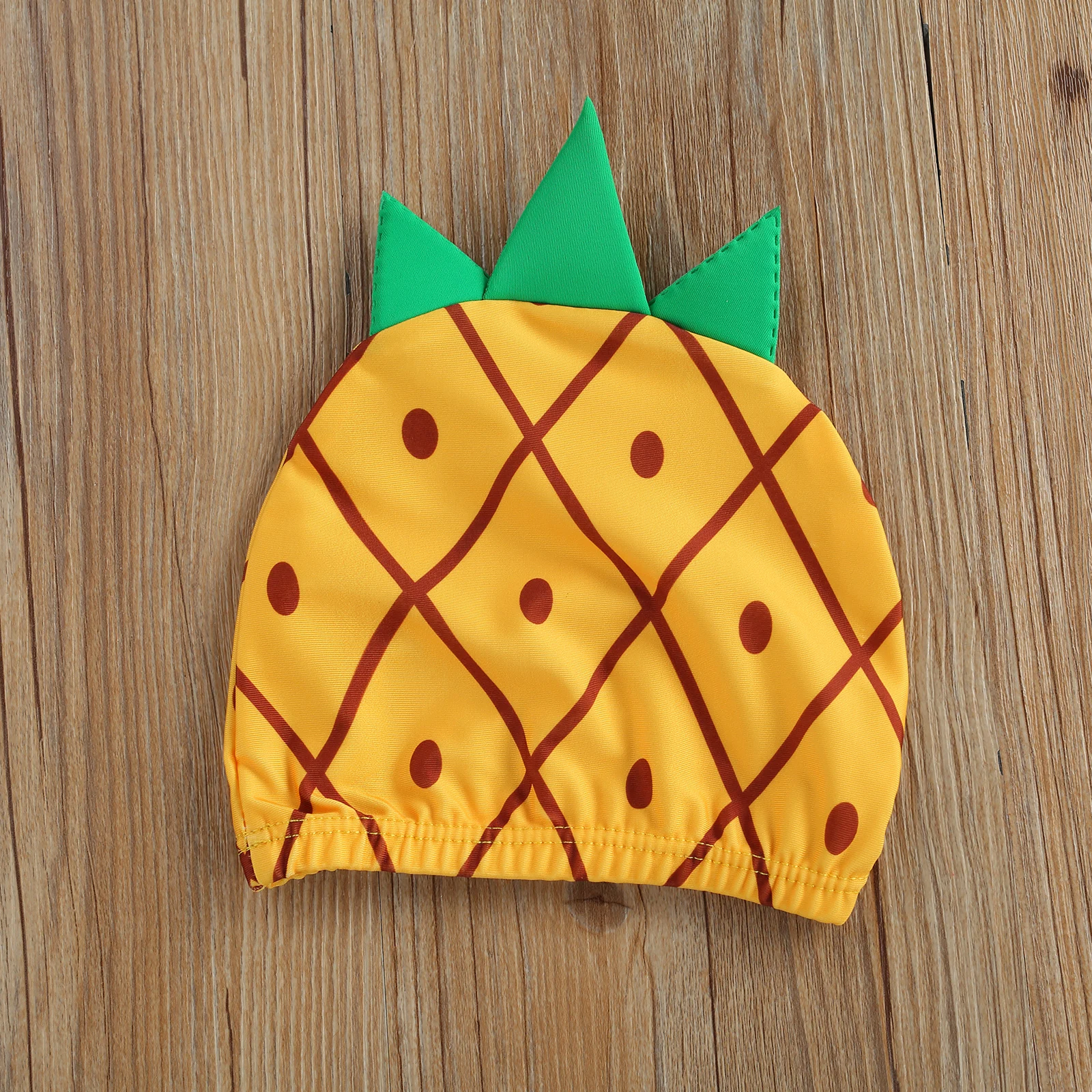 Милый мультяшный детский купальник без рукавов с принтом ананасов и круглым