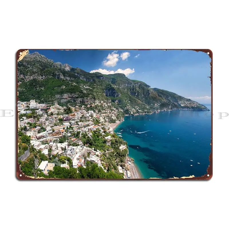 

Металлический постер с изображением побережья Амальфи, итальянского моря