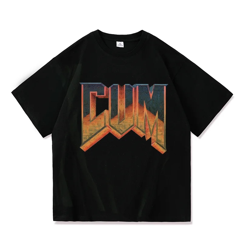 

Doom Cum Shirt Vintage Graphic Tee Shirt For Men Pure cotton 100% tshirt men summer fashion Short sleeve t-shirt men euro size