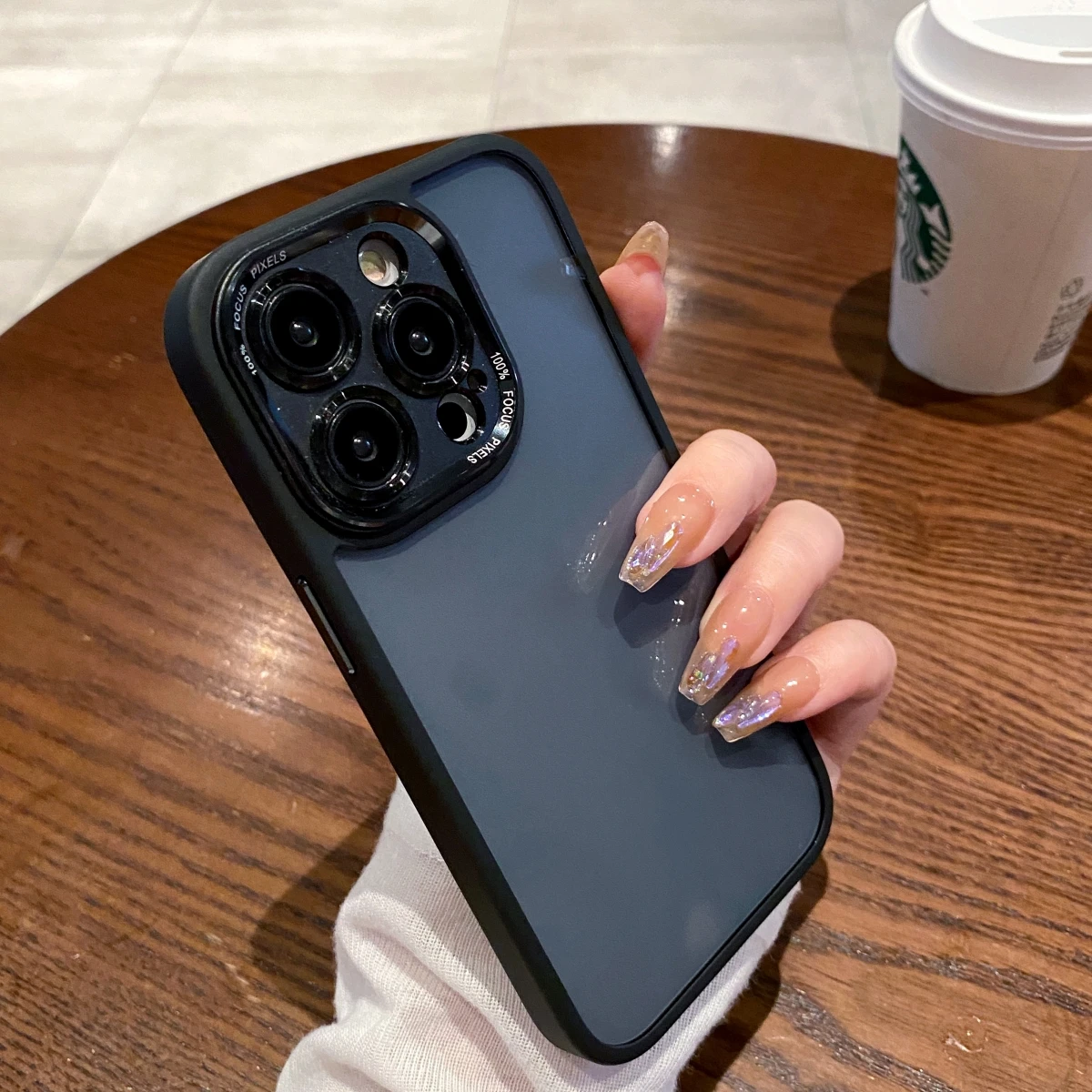 

Luxury Transparent PC Shockproof Armor Case for iPhone 13 12 14 Pro Max Hybrid Metal Camera Lens Protector Soft TPU Bumper Cover