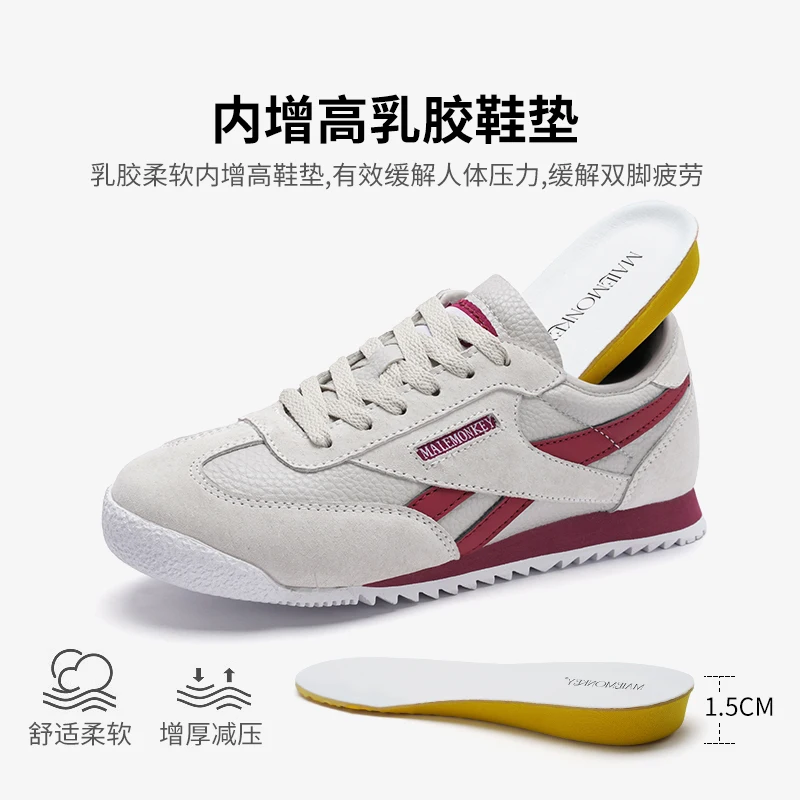 MALEMONKEY Casual Sport Shoes Women 2023 New Round Toe Lace-up Comfortable Ladies Concise Breathable Female Shoes Handmade