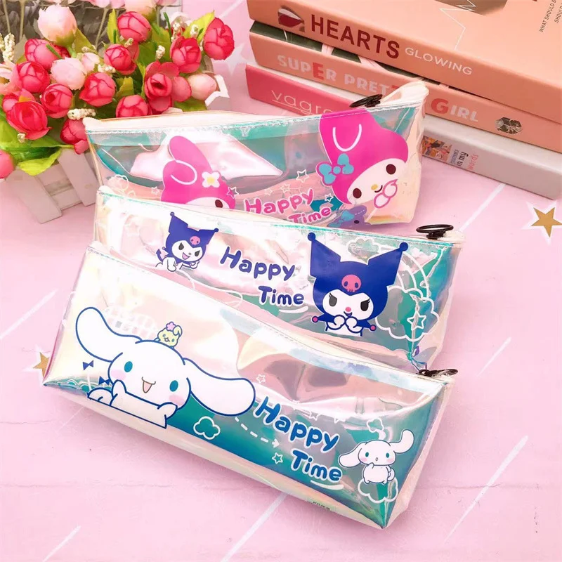 12 шт/лот Sanrio Kuromi мелодия корицы лазер карандаш чехол милый коробки канцелярские