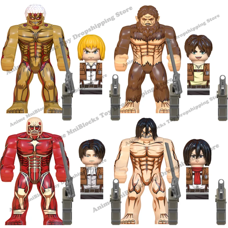 WM blocks WM6148 Attack on Titan anime cartoon bricks mini action toy figures building blocks Erem Jaeger Armin Levi Mikasa doll