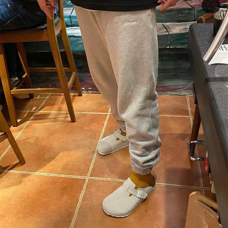 Jjjjound Американские повседневные брюки однотонные свободные спортивные штаны