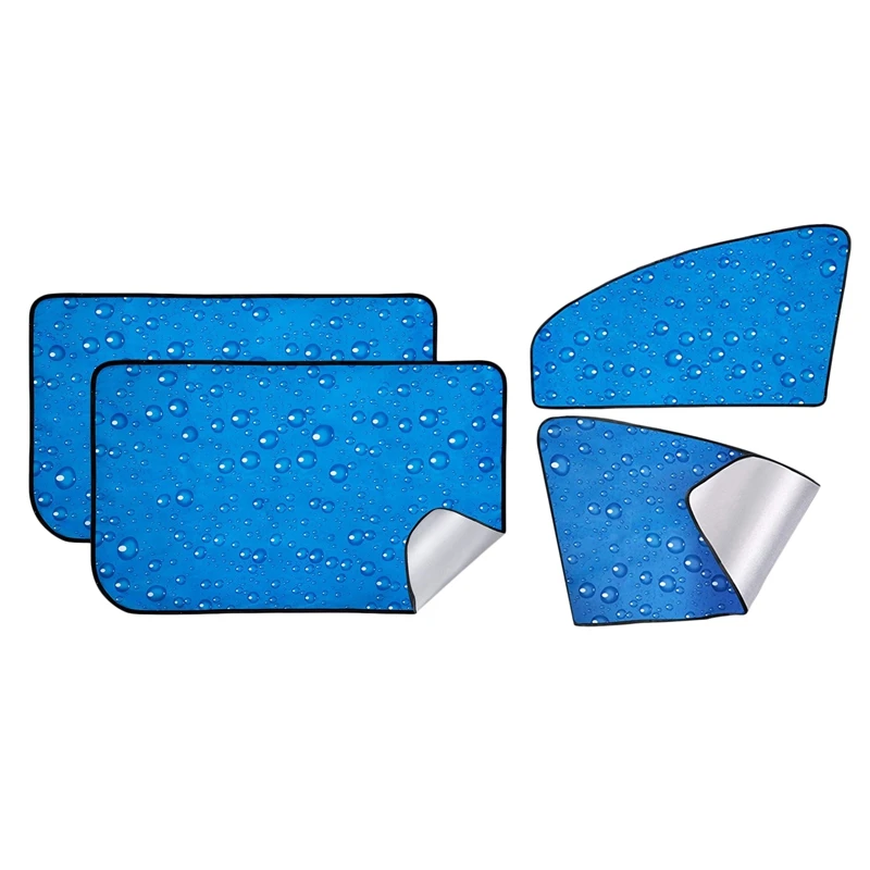 

2 Pair Car Window Curtain: 2 Pair Car Front Rear Window Car Sun Shade Auto Windshield Sunshades Universal Fit For Baby UV Protec