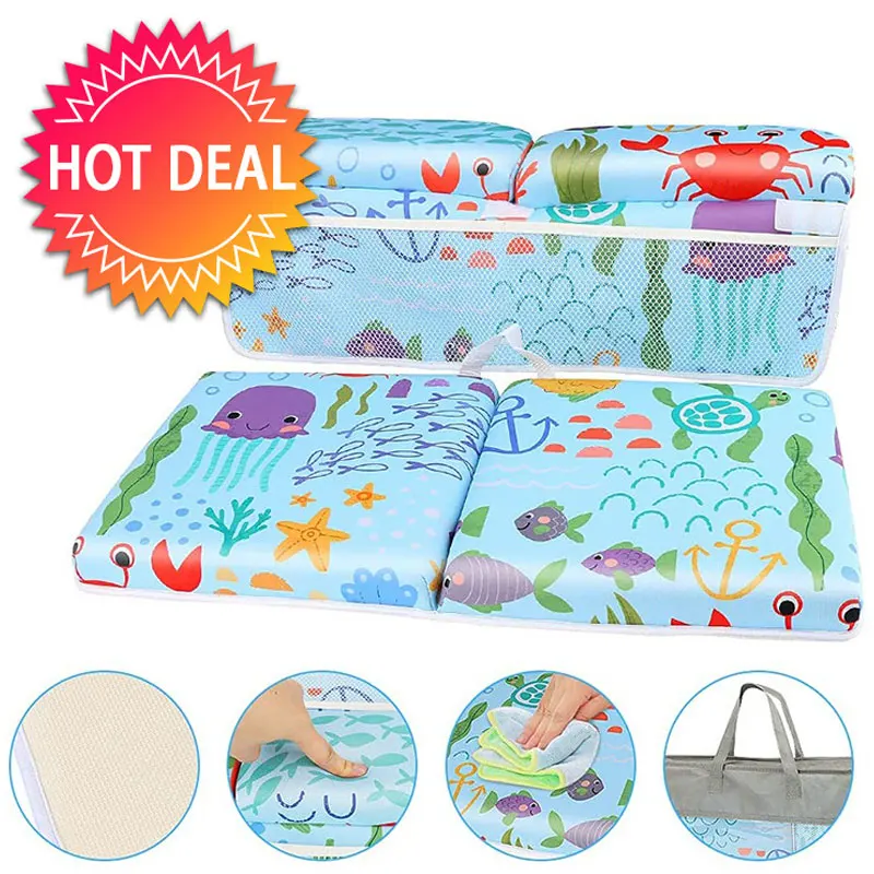 Baby Products Kneeler Foldable Hight Quality Rest Pad Knee Arm Support Mat for Bebes Bathing Time Sucker PE Cotton Bath Cushion