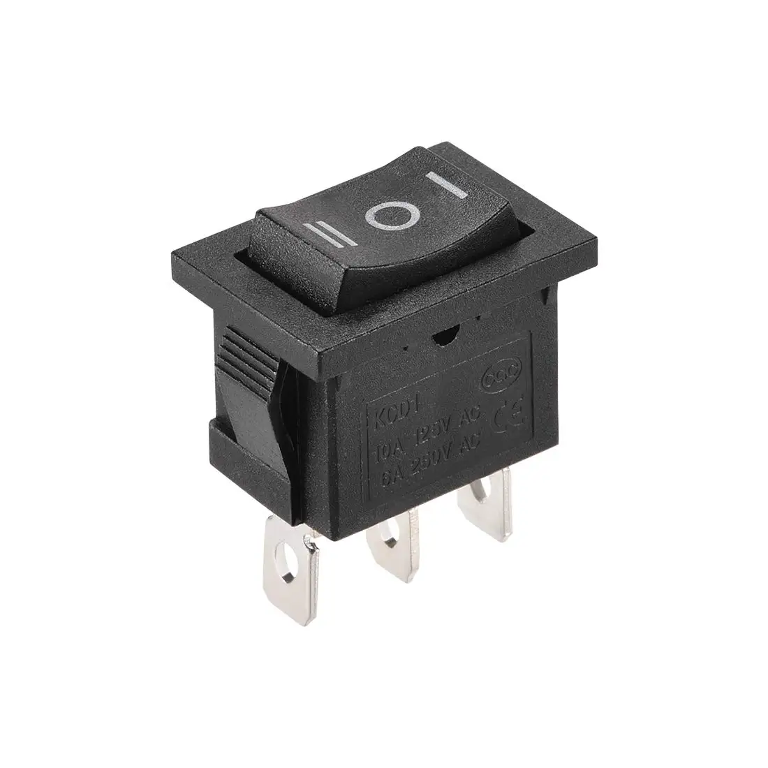 

Keszoox SPDT Mini Boat Rocker Switch Black Toggle Switch for Boat Marine ON/Off/ON AC 250V/6A 125V/10A 1pcs
