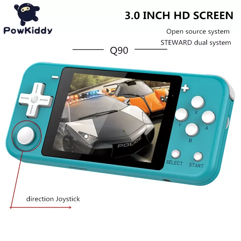 

Q90 игровая консоль с открытым исходным кодом двухъядерная 16 Гб ПЗУ 64 бит Ретро игровая консоль PS1 SNES 15 эмулятор портативная игровая консоль