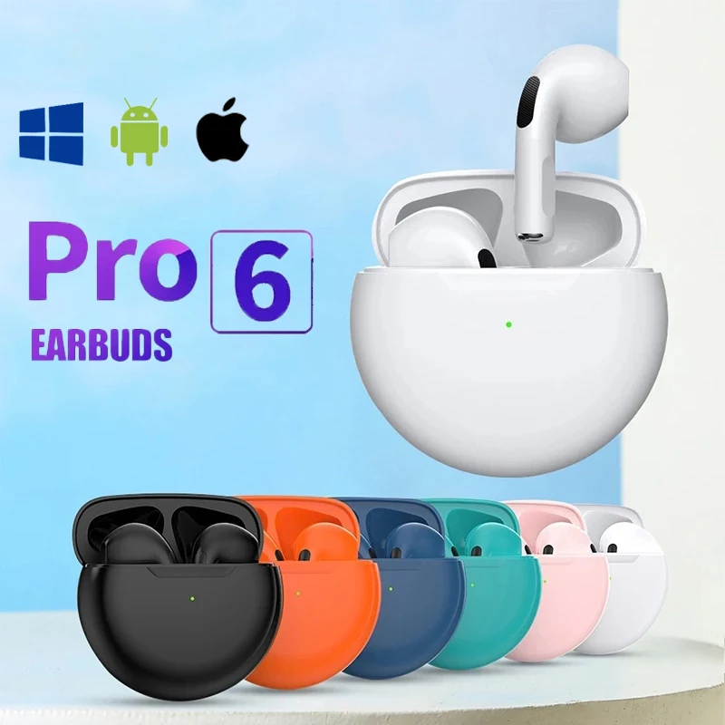 

TWS-наушники Pro6 с микрофоном и поддержкой Bluetooth