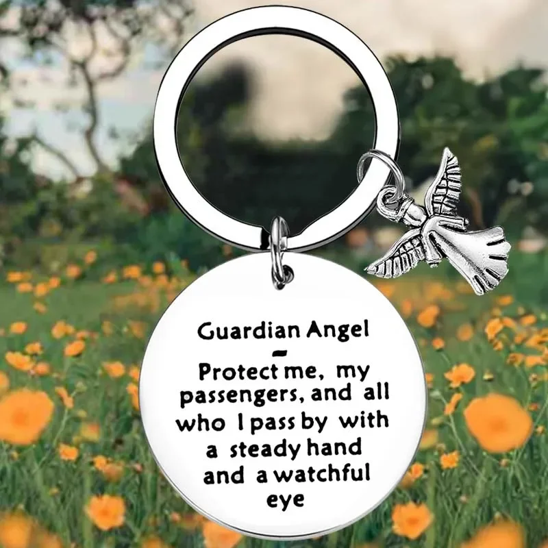 Брелок для ключей с изображением ангела-хранителя подарок водителя брелки кулон