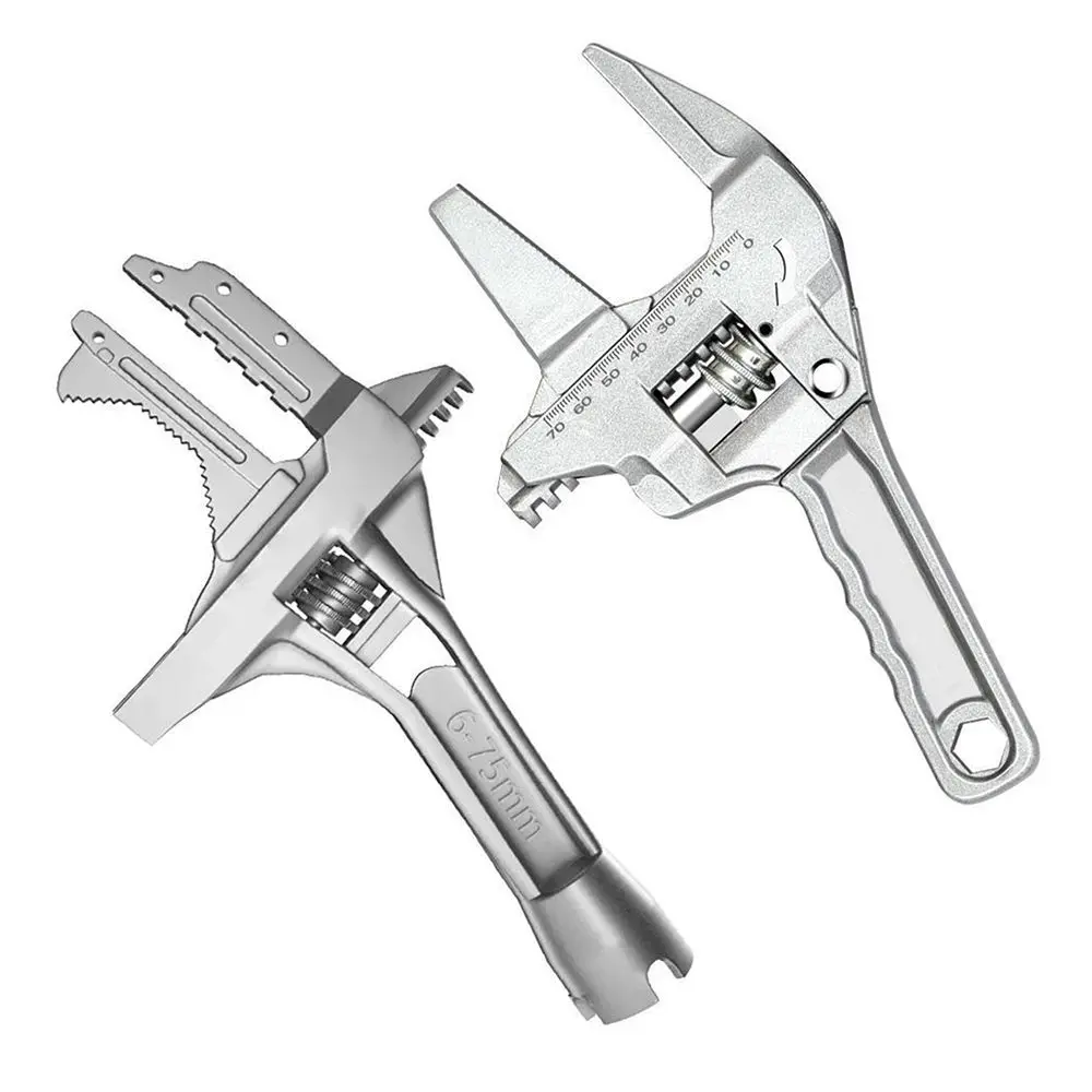 

Регулируемый гаечный ключ, многофункциональный инструмент с храповым механизмом и широкими губками 16-68 мм, для сантехнических работ, ванной комнаты, отверстия для гаек