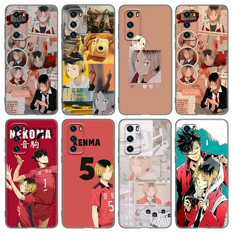 Kozume Kenma Haikyuu Anime Phone Case For Huawei P50 P40 P30 P20 P10 P9 P8 Lite 2017 P Smart Z S Pro 2021 2020 2019 2018 Cover