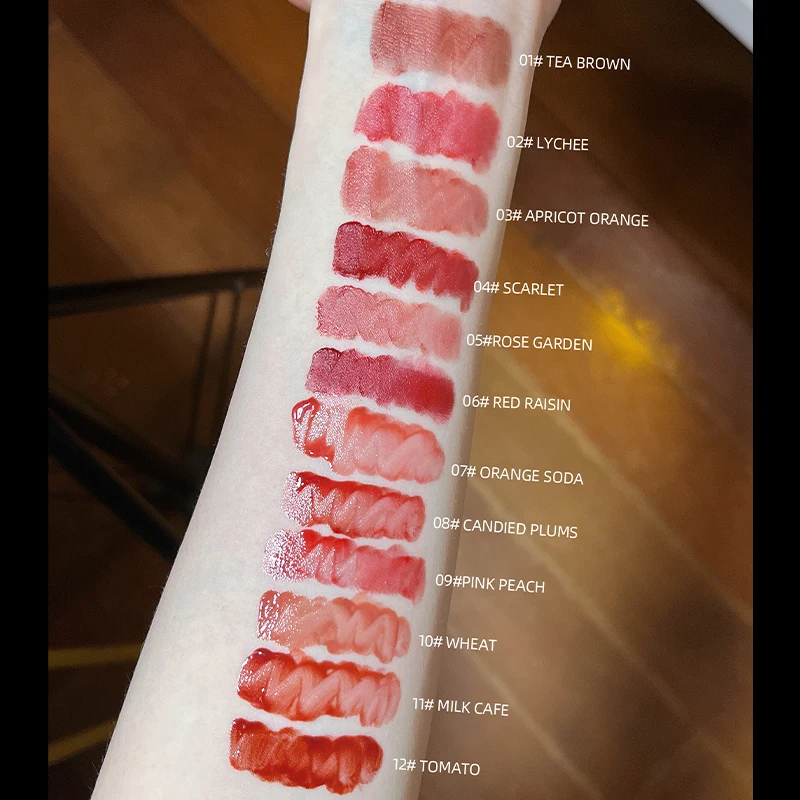 6 шт. ледяной летний блеск для губ матовый красный оттенок макияжа долговечная