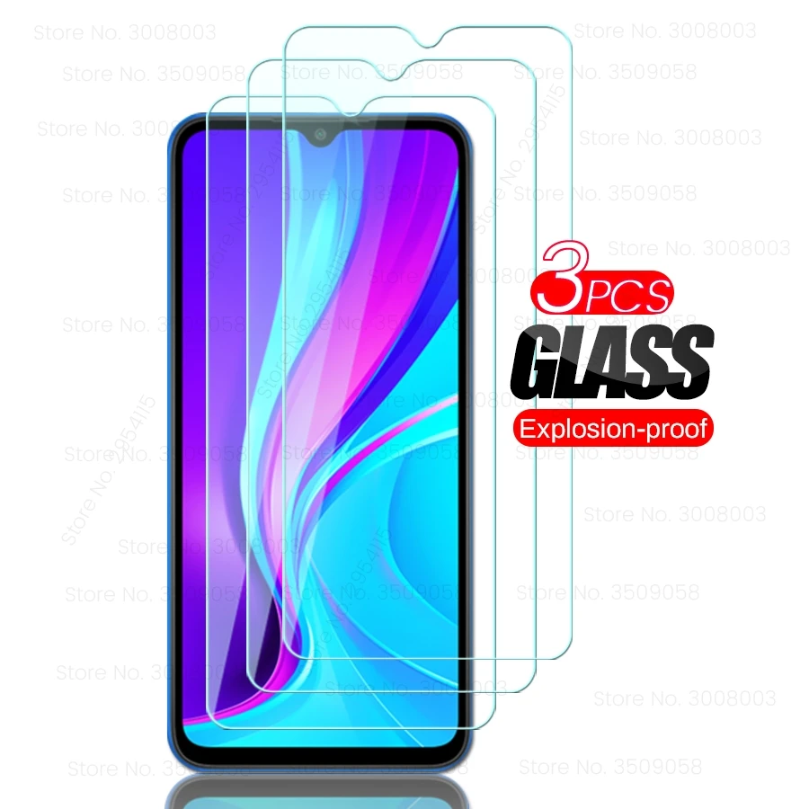 

3PCS Tempered Glass for Redmi Note 9S 9T 9 10 11 Pro 10S Protective Glass On Redmy 10 9T 9C NFC 9A 9 C NFS Screen Protector Film