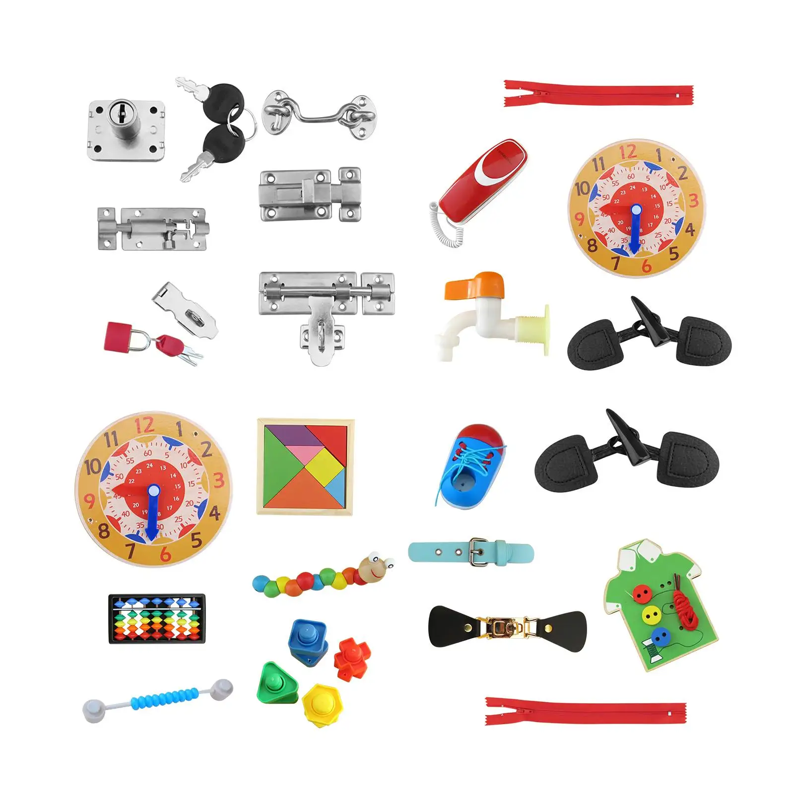 

Busy Board Early Education Sensory Activity Board for Below 3 Years Old Boys Develop Practical Skills Pretend Party Favors
