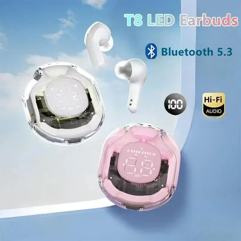 НОВЫЕ беспроводные наушники T8 TWS Bluetooth 5 3 спортивные игровые гарнитуры с