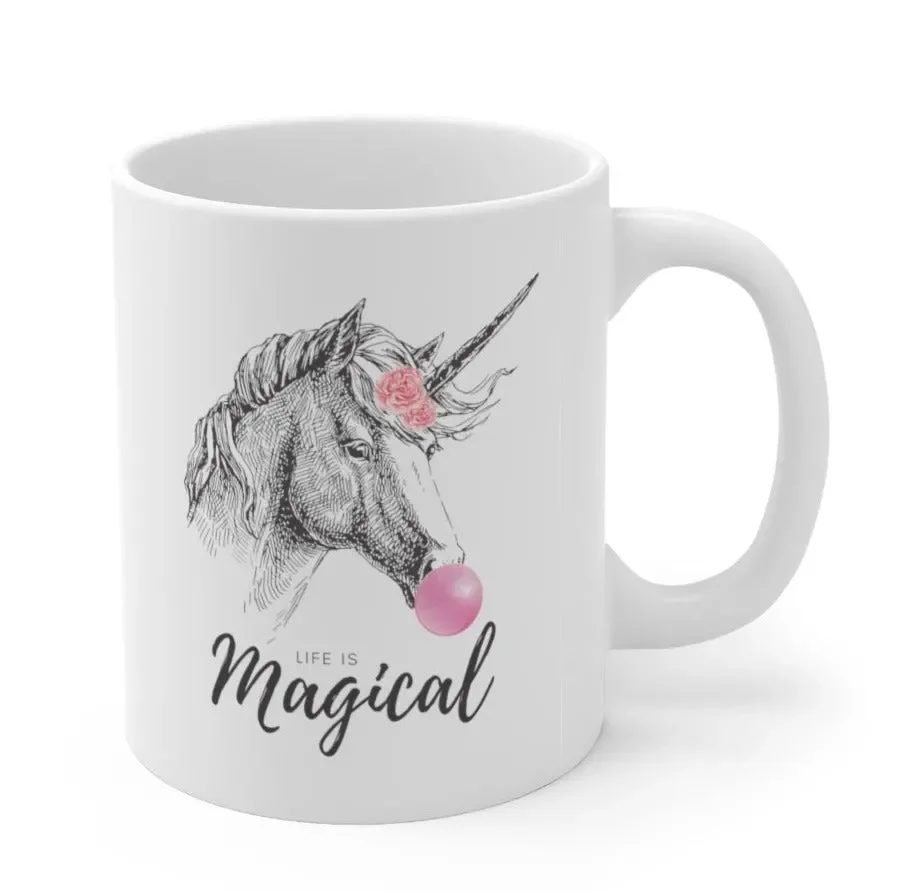 

Unicorn Bubble Gum Life is Magical Mug kitchen accessories water bottle