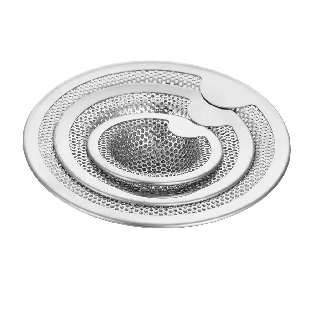 

3 Size 1PC New Stainless Steel Sink Strainer Drain Hole Filter Mesh Trap Bathtub Shower Waste Stopper Kitchen Sink Strainer