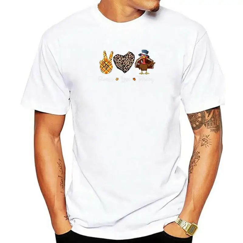 

Funny Peace Love Thanksgiving Turkey Apparel Women Men: T-Shirt Graphic Tee Tops