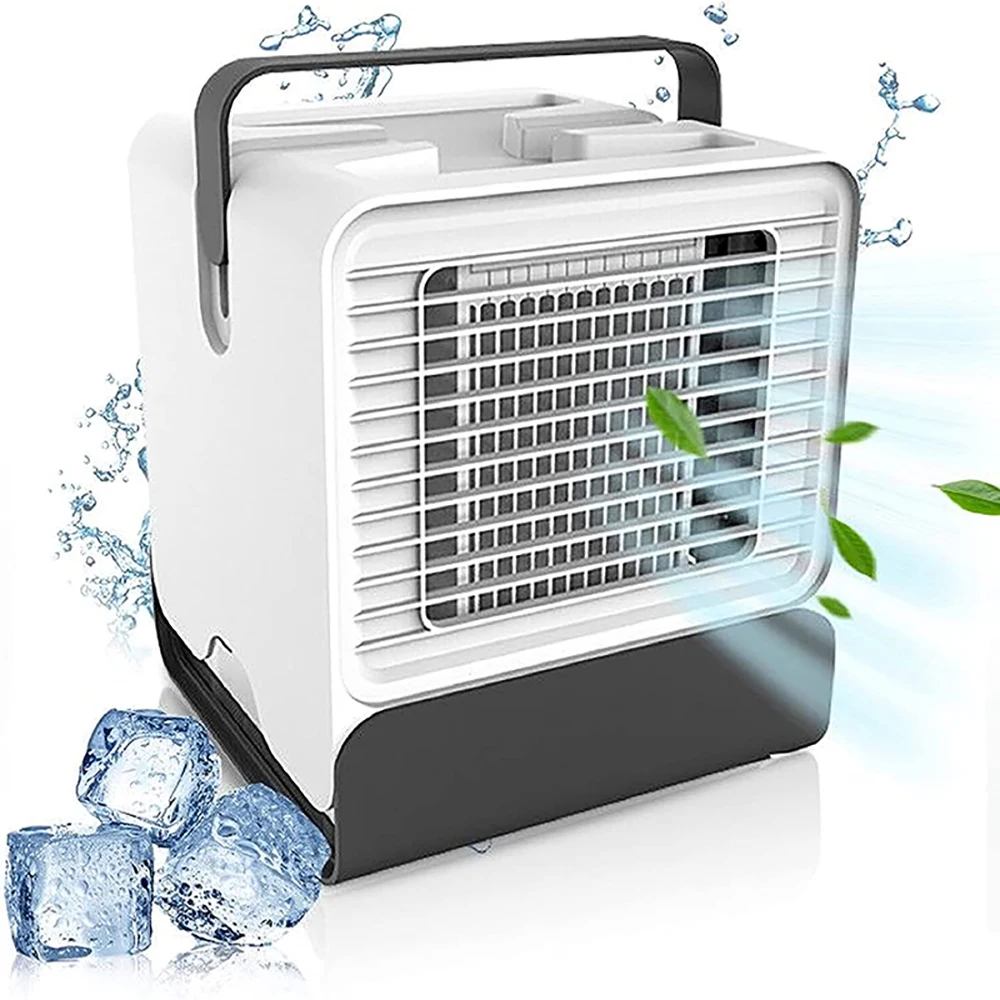 

Negative Ion Air Conditioner Fan,Mini Evaporative Air Cooler Desk Humidifier Spray Fan,Low Noise Air Cooler With Night Light