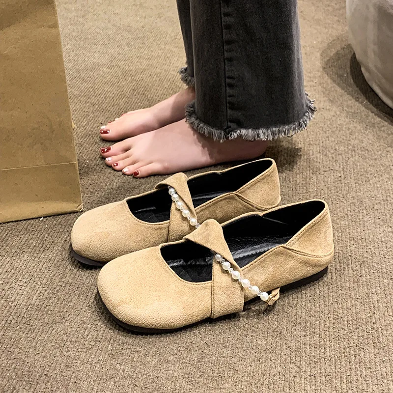 Flats Beads Women Shoes Sandals Summer 2023 New Designer Casual Walking Shoes Sport Loafers Ballet Dance Running Femme Zapatos