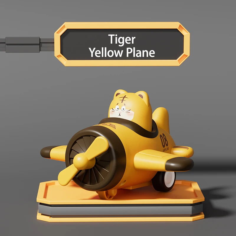 Детский пресс мультяшный самолет игрушки отскок инерционный маленький