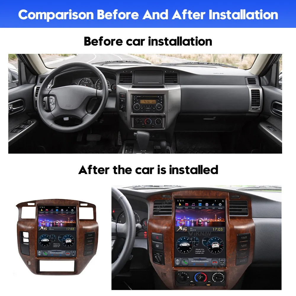 

For NISSAN PATROL Y61 Android Car Radio Multimedia Player 2004-2019 Car Stereo Autoradio Auto Audio Vertical Tesla