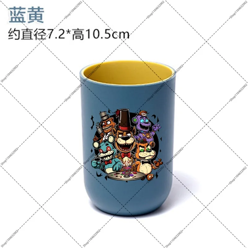Фото Стакан для зубных щеток FNAF Five Nights At Freddy's, портативные стаканы для воды для мальчиков и девочек, для пар, простые семейные бутылки для воды, подарки для вечеринок №5