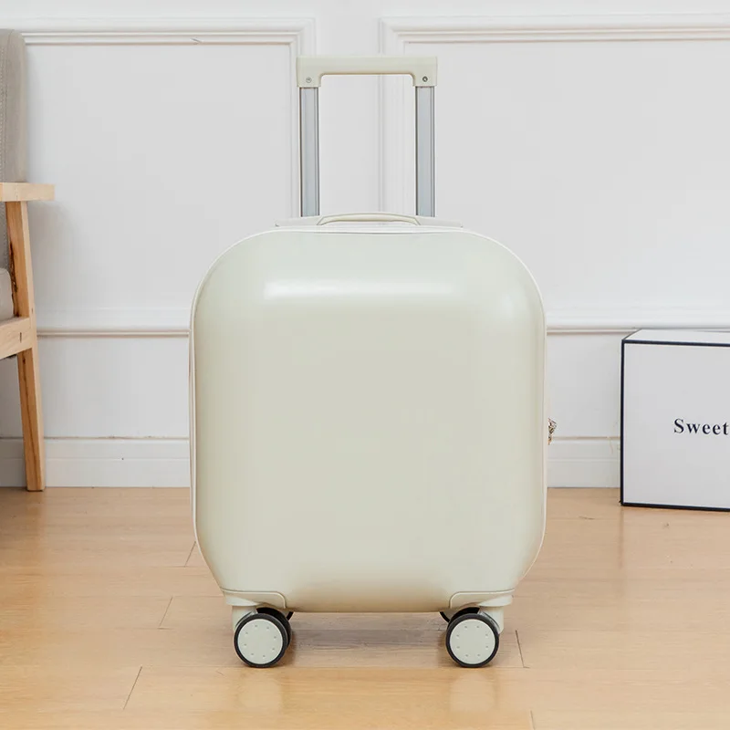 White simple travel universal wheel luggage  CH548-48441