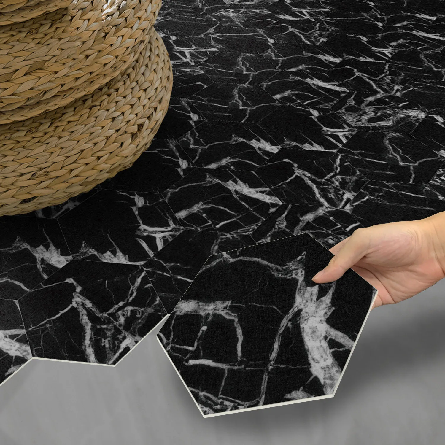 

Новый продукт, утолщенные шестиугольные наклейки для пола Ixpe, наклейки от грязи