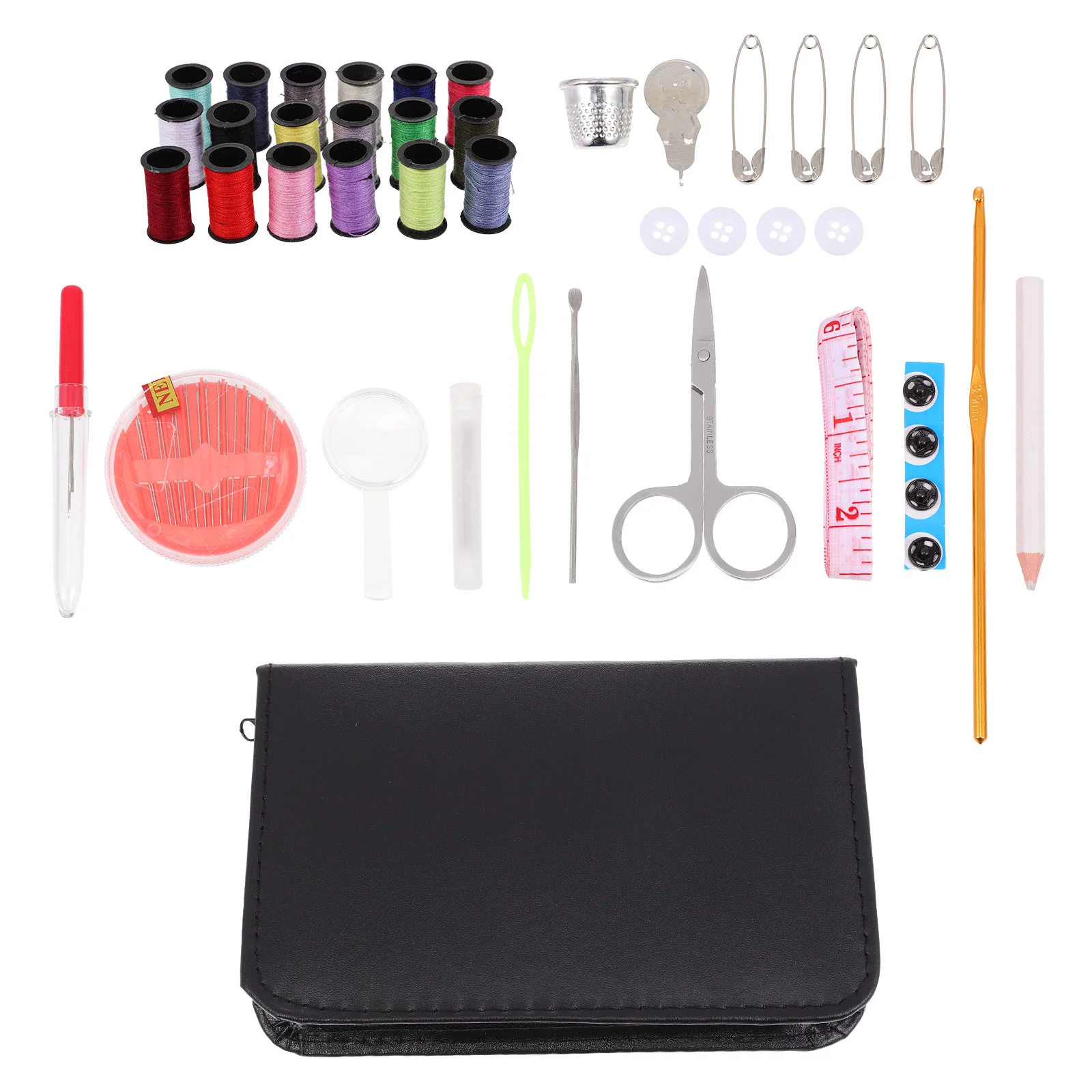 

Sewing Kit Thread Set Tools Needle Box Kitsbag Diy Sew Portable Mini Needlework Scissors Hand Basic Spool Projectbeginner Home