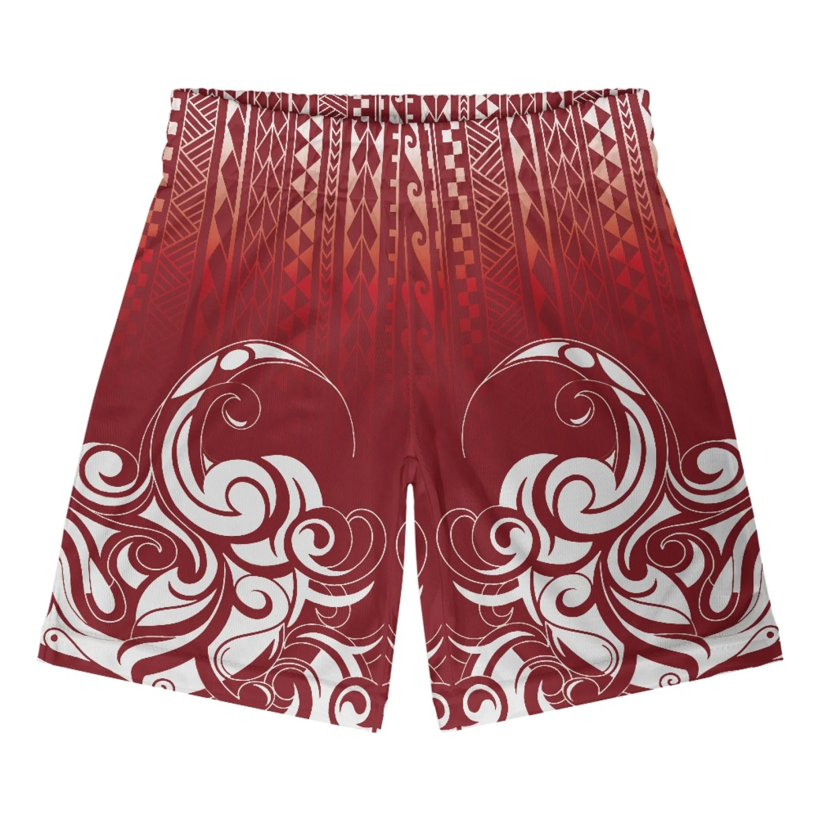 

Polynesian Tribal Hawaiian Totem Tattoo Hawaii Prints Fitness Sweatpants Shorts Man Summer Gyms Workout Male Breathable Mesh NEW