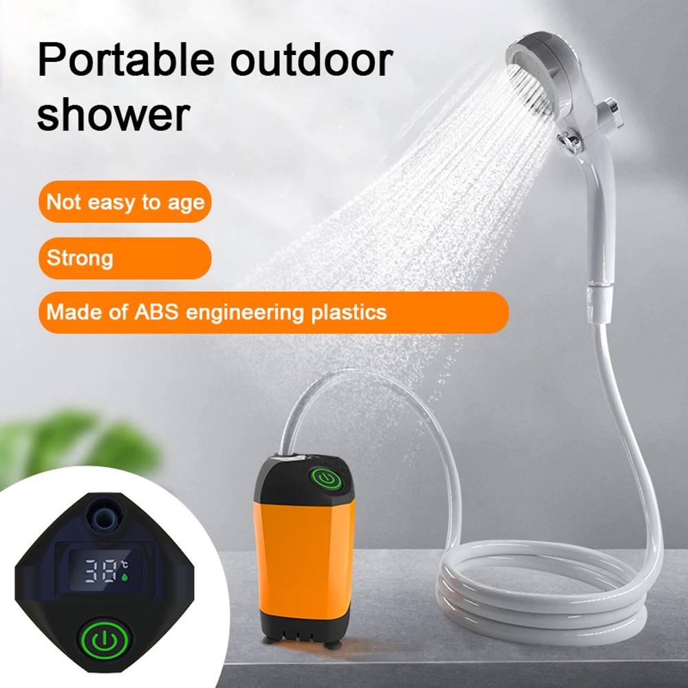 

Outdoor Camping Shower Portable Electric Shower Pump IPX7 Waterproof for Camping Hiking Backpacking Travel Beach Pet Watering
