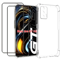 for realme with screen protector 2pcs slim shock absorption tpu soft edge bumper with reinforced corners transparent phone case