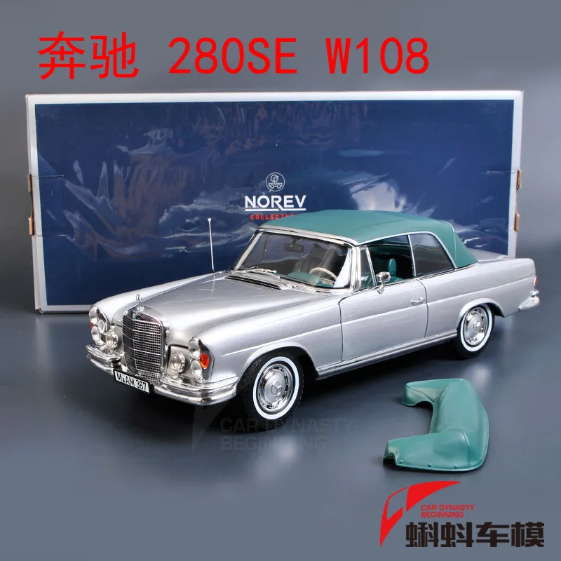 

NOREV 1:18 1969 benz 280SE Cabriolet Collector Edition Metal Diecast Model Race Car Kids Toys Gift