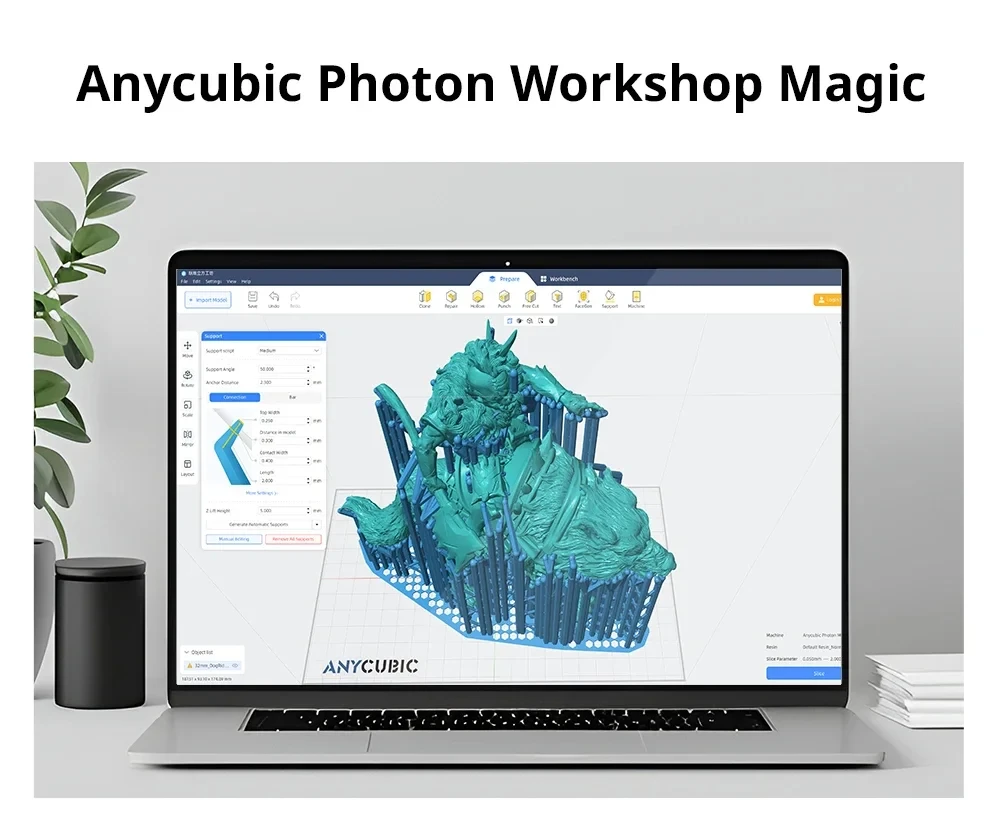 ANYCUBIC Photon Mono 4 Ultra 10K Смола 3D-принтер 7-дюймовый HD-мониноэкран и источник света COB