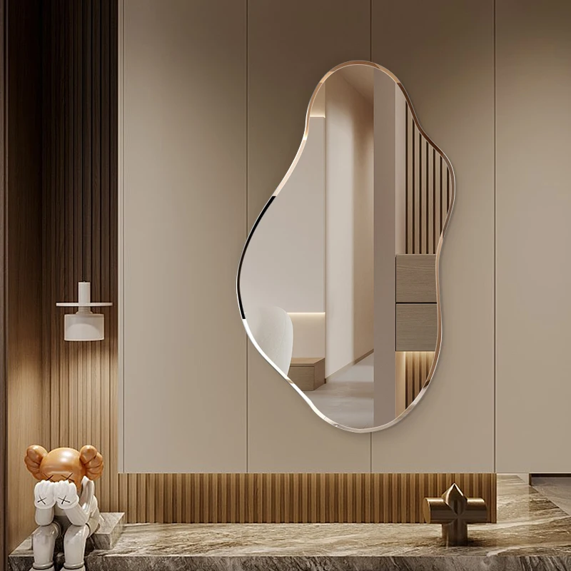 

Irregular Led Decorative Mirrors Shower Shaving Toilet Barber Shop Decorative Mirrors Handicraft Espejos Home Decor BL50SJ