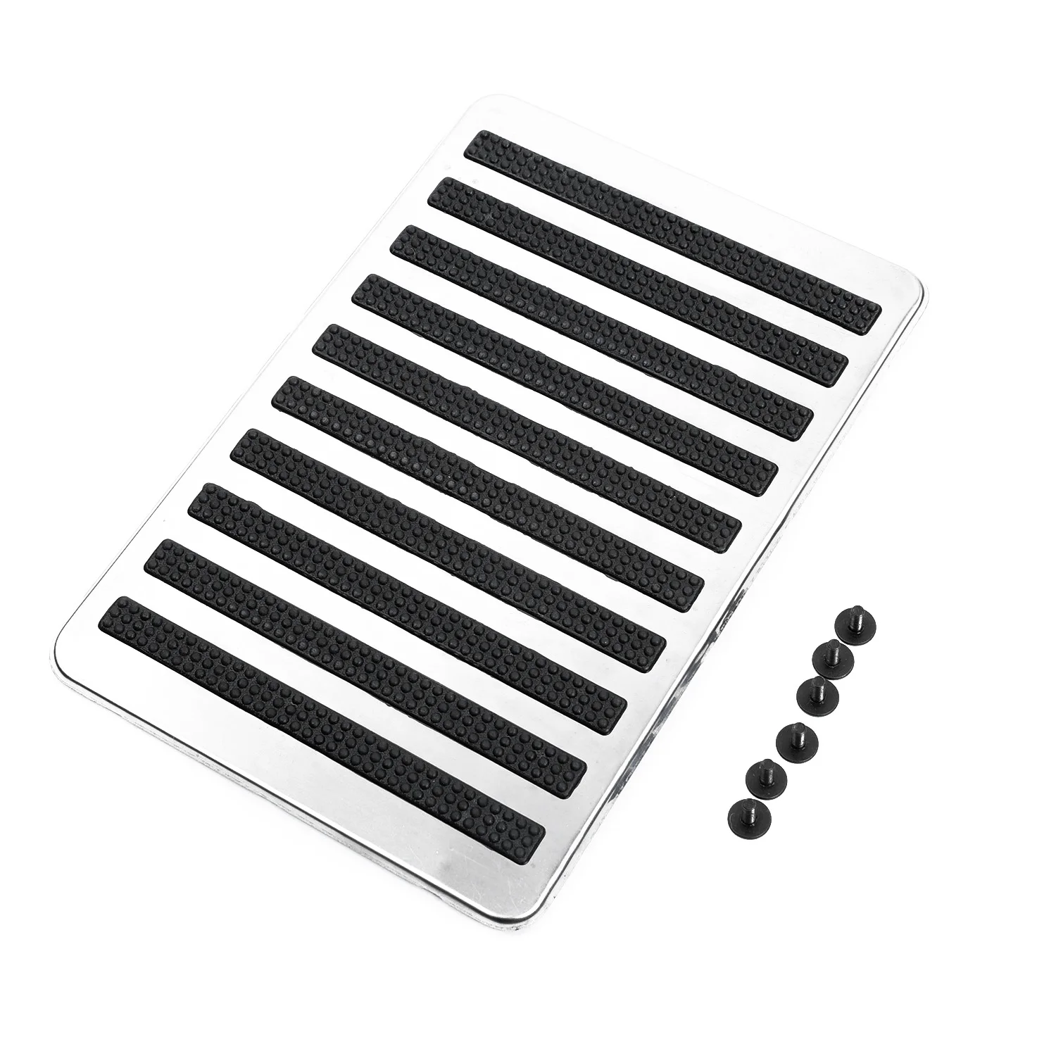 

Waterproof Plate Universal Carpet Driver Car Side Auto Mat Patch Foot Pedal Non-slip 23.5X16cm Stainless Steel