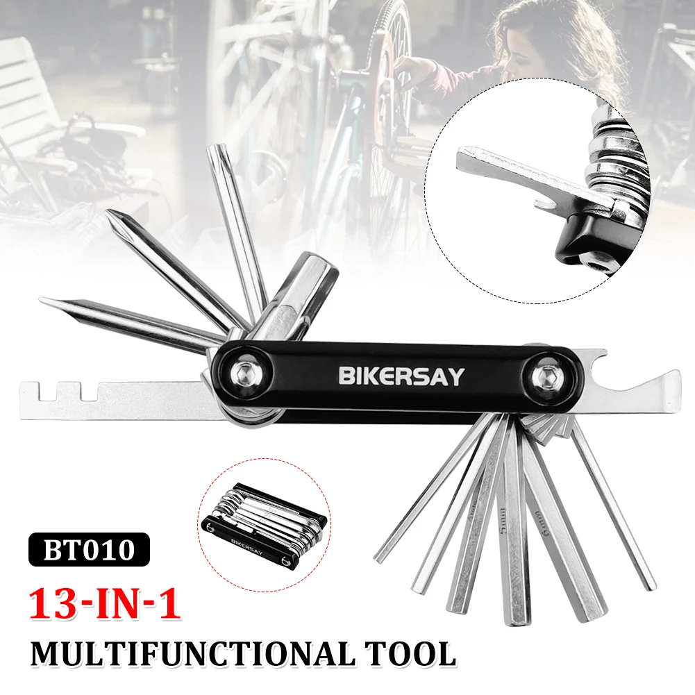 

Multifunction 13 in1 Bike Bicycle Repair Bike Tool Kit Portable Bike Repair Kit Mountain Bike Spoke Wrench Screwdriver Bike Part