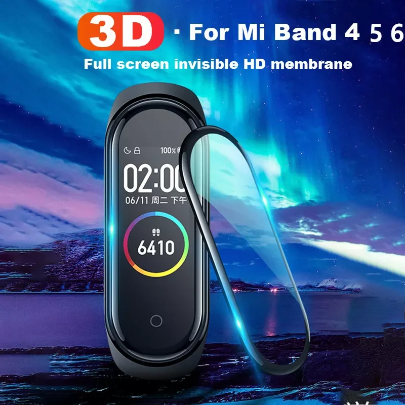 

Защитная пленка для Mi band 6 5 4 ремешок 1 2 5 шт. полное покрытие (не закаленное стекло) Взрывозащищенная Защита от царапин