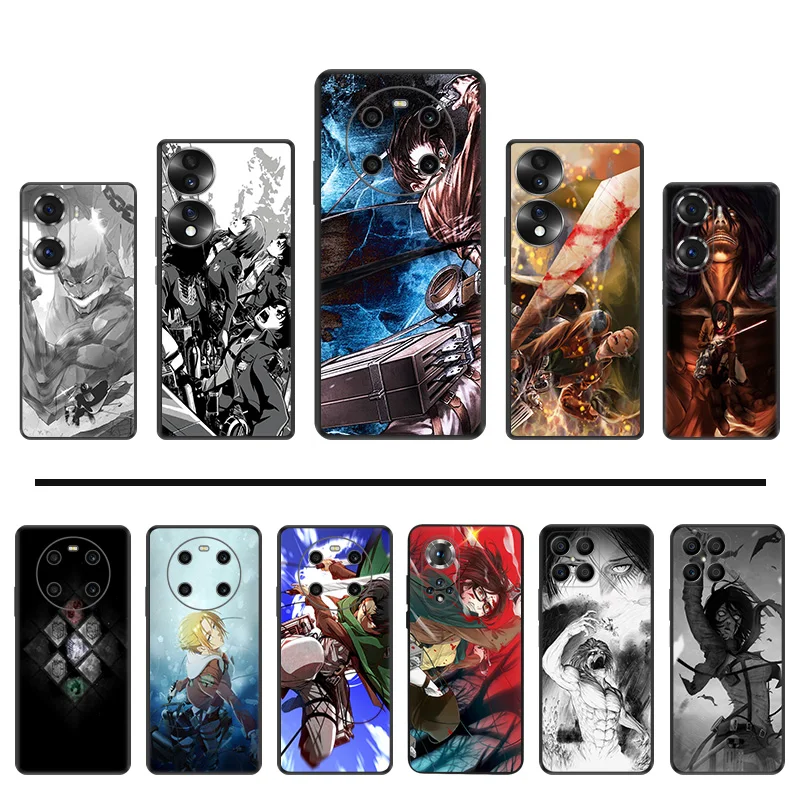 

Silicone Phone Case for Huawei Honor X40 Play 6T 6C 9A 50 X9 X6 X7 X8 Magic4 60 70 Pro 8X 20 30i Attack on Titan Soft Back Cover